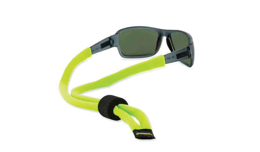 croakies lycra floater sunglass strap green