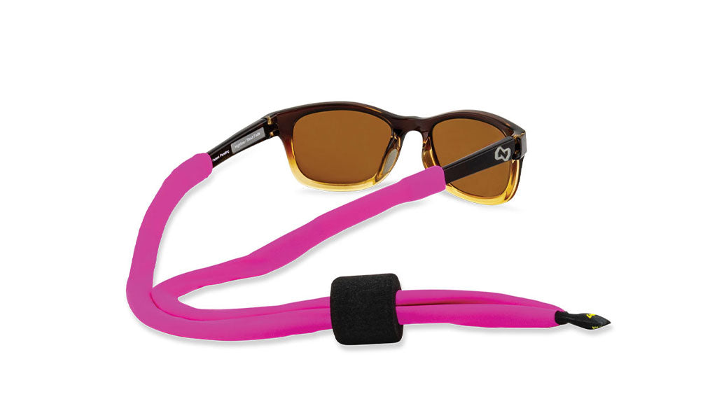 croakies lycra floater sunglass strap pink