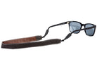 Croakies Saddleback Leather Sunglass Strap wide Choclate