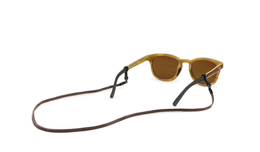 Croakies Sewn Leather Cord Sunglass Strap Brown