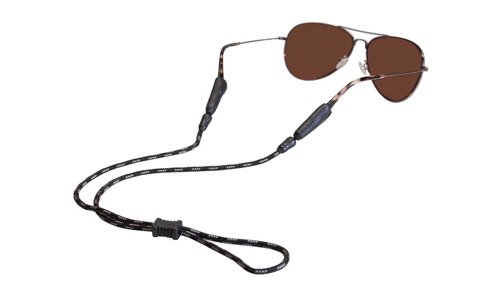 Croakies Terra System Sunglass Strap Small/Medium Black Grey