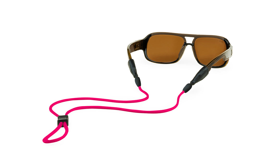 Croakies Terra System Sunglass Strap Small/Medium Neon Pink