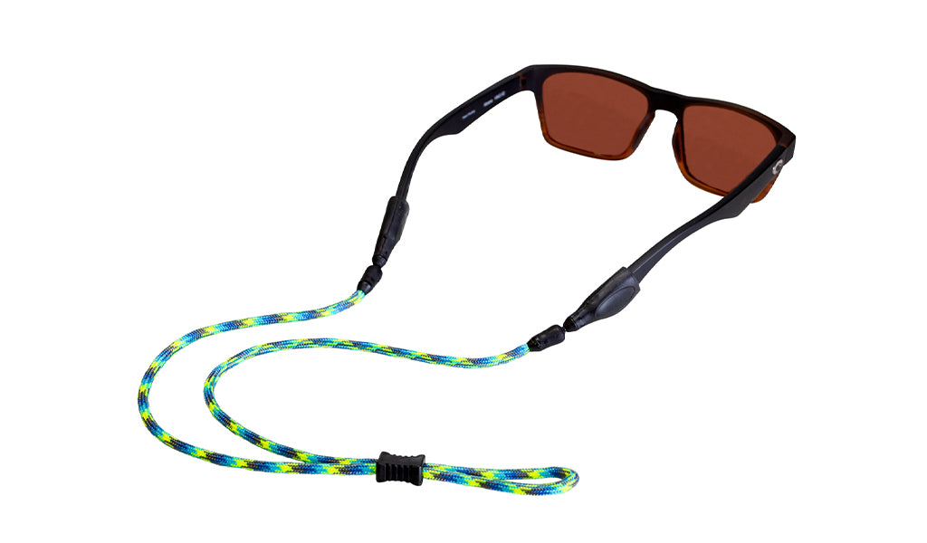 Croakies Terra System Sunglass Strap Medium/Large Electric Blue Multi