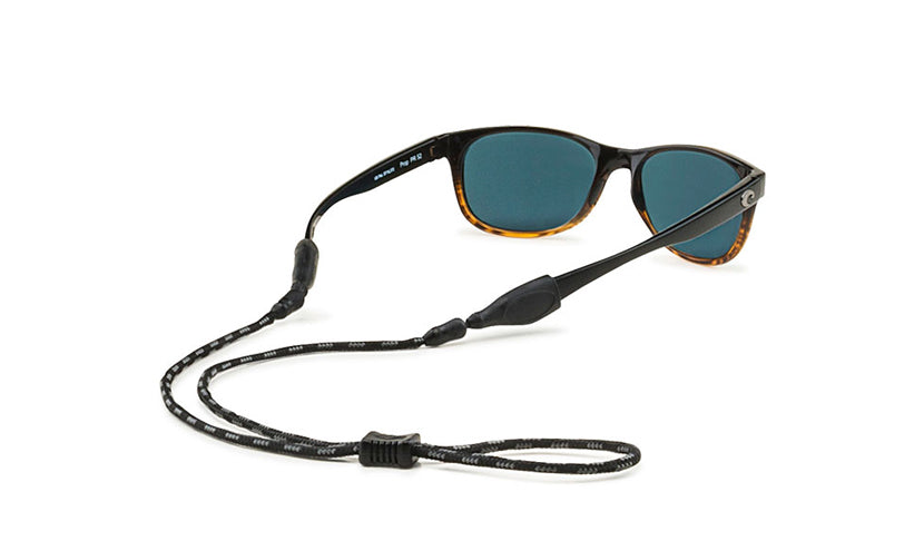 Croakies Terra System Sunglass Strap Medium/Large Black Grey