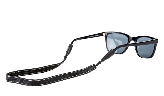 Croakies Saddleback Leather Sunglass Strap narrow black