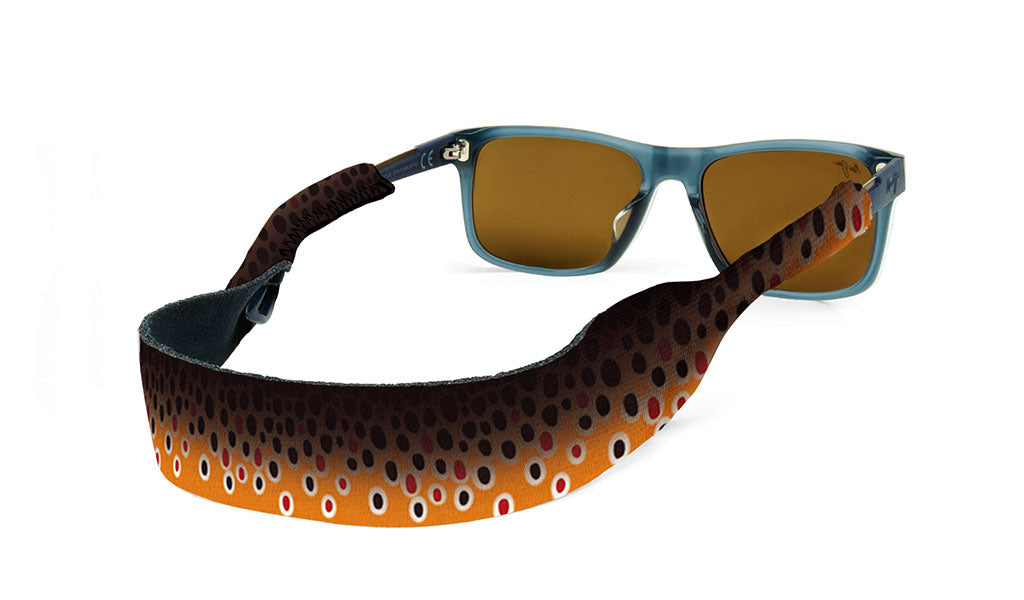 croakies original sunglass strap brown fish skin