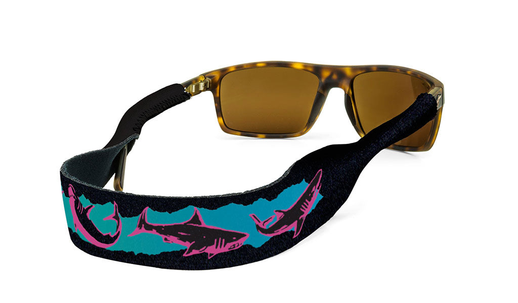 croakies original sunglass strap shark retro