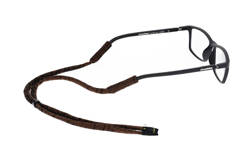 croakies micro suiter sunglass strap black brown